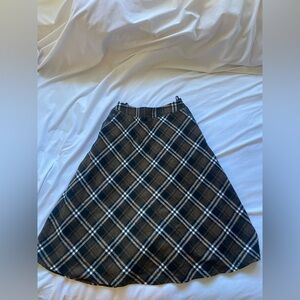 Plaid Brown and Black Women's Skirt